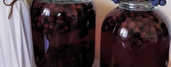 Kompot winogronowy Isabella na zimę - 5 prostych przepisów w 3-litrowym słoiku z działaniami krok po kroku