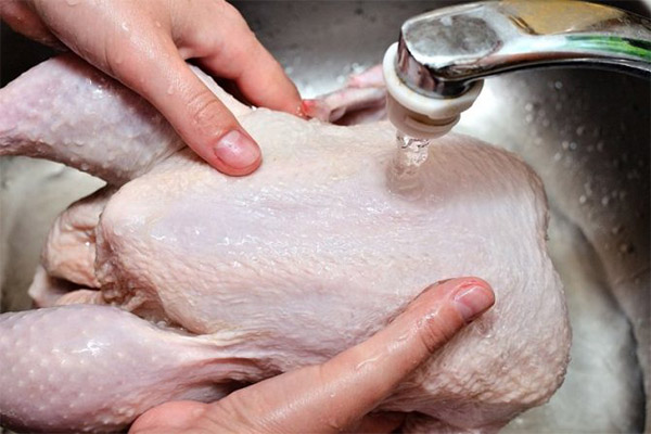 Jak rozmrozić kurczaka w zlewie pod bieżącą wodą
