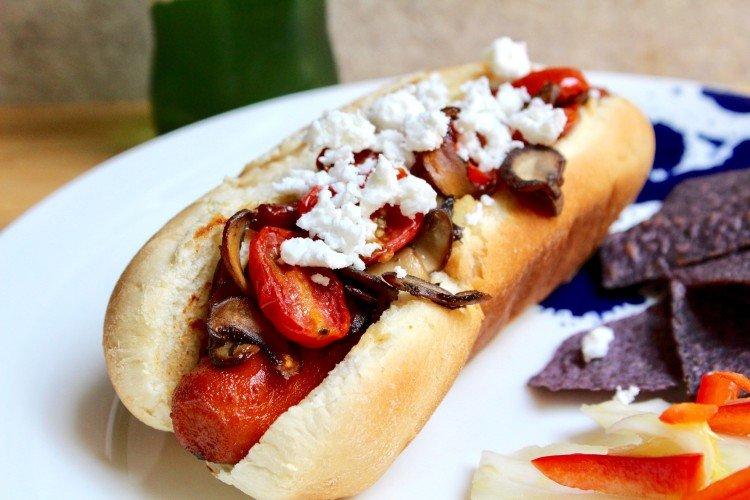 Hot dog z grzybami