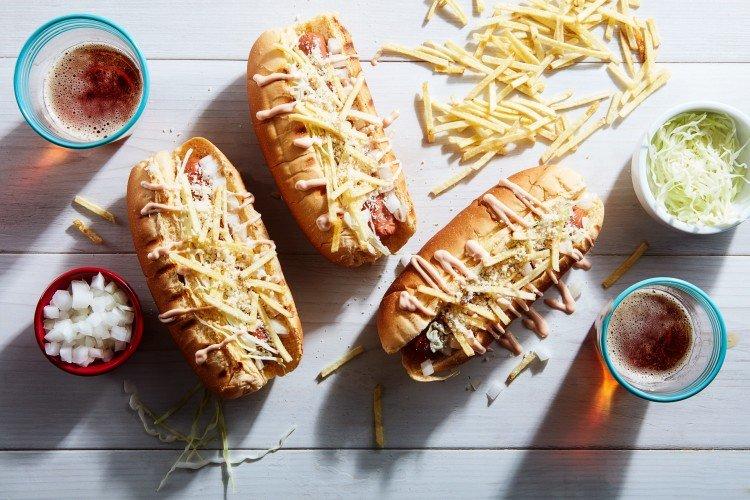 Hot dog z ziemniakami